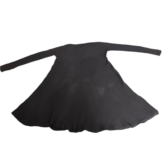 Italca of Italy Women’s Dark Gray Ribbed Cardigan Sweater Wrap Around Size Med - Picture 2 of 7